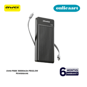 Awei P88K 10000mAh Mini Fast Charging 22.5W Quick Charge With Built-In Cable Power bank